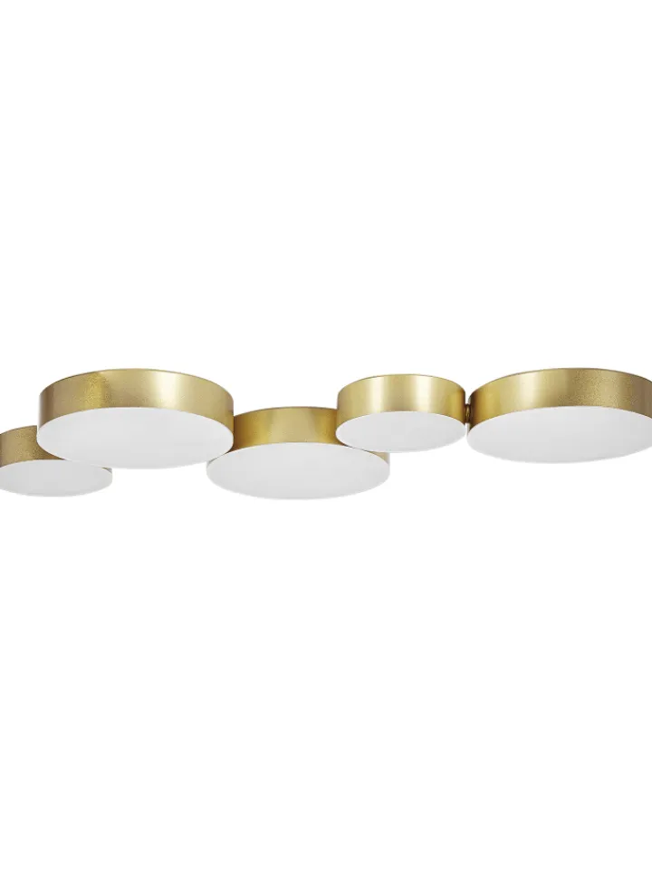 Beliani Decken- & Hängeleuchten<Deckenleuchten LUGA in Gold - (W) 54 x (H) 3 x (L) 20 cm