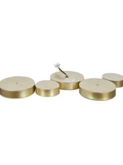 Beliani Decken- & Hängeleuchten<Deckenleuchten LUGA in Gold - (W) 54 x (H) 3 x (L) 20 cm