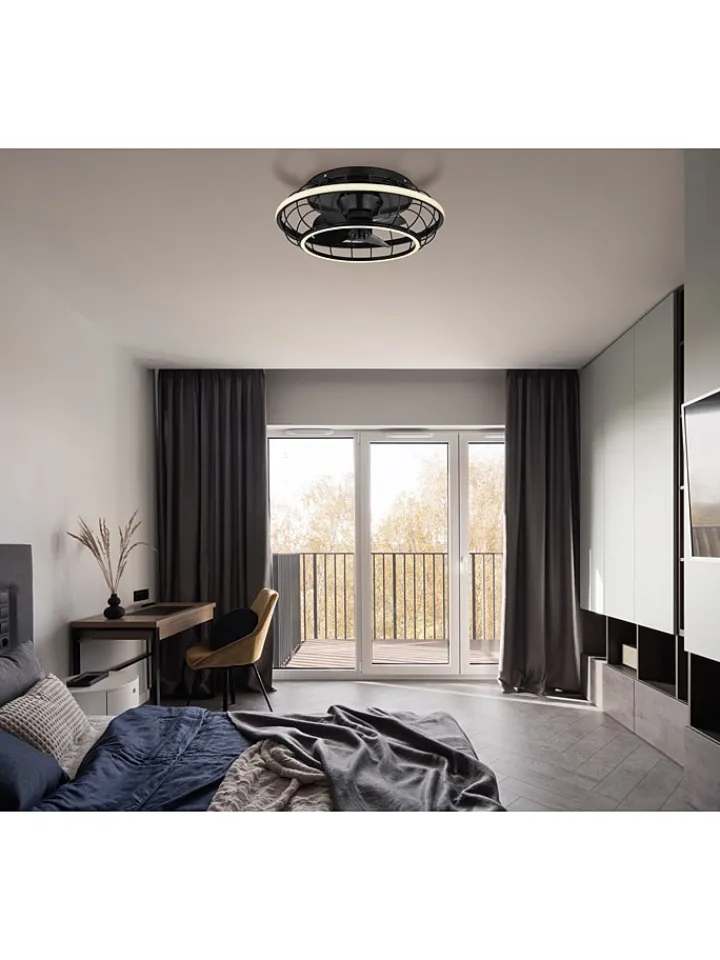 Globo lighting Klima & Haushalt<Deckenventilator in Schwarz - (H)18 x Ø 50 cm