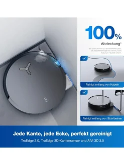 Ecovacs Staubsauger<DEEBOT X8 OMNI BLACK EU Saugroboter in Schwarz