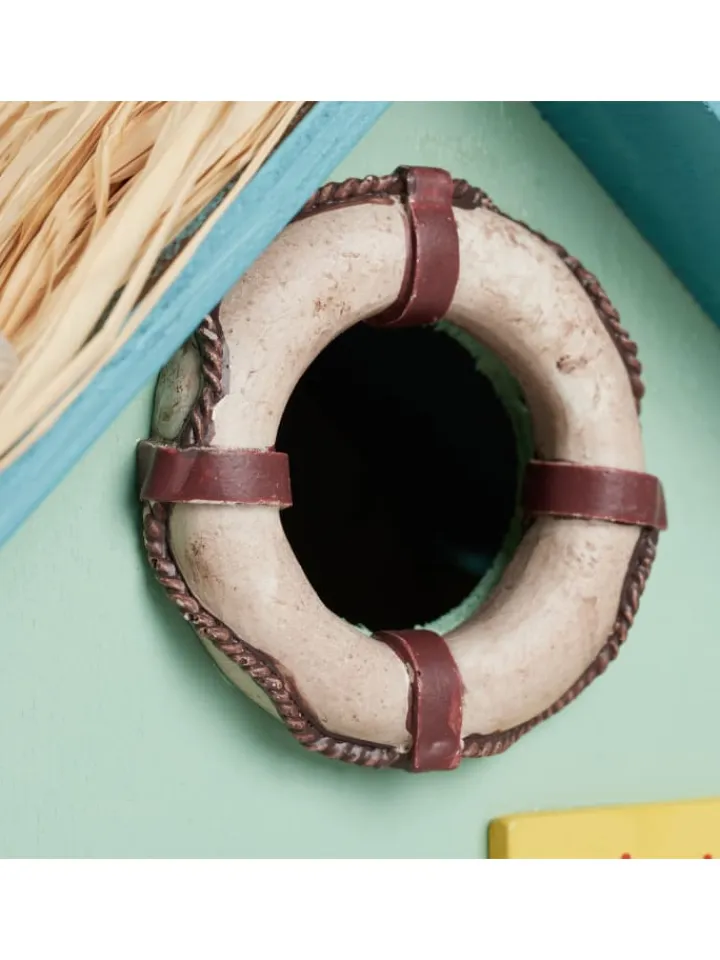 relaxdays Vögel<Deko Vogelhaus in Bunt - (B)19 x (H)24,5 x (T)13,5 cm