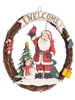 Bizzotto Wohndekoration<Dekoanhänger "Santa" in Bunt - Ø 31 cm