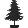 POSIWIO Gartendekoration|Gartendekoration<Dekoaufsteller "Baum im Topf" in Schwarz - (B)30 x (H)57 cm
