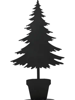 POSIWIO Gartendekoration|Gartendekoration<Dekoaufsteller "Baum im Topf" in Schwarz - (B)30 x (H)57 cm