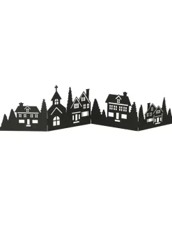 POSIWIO Dekofiguren & -Objekte<Dekoaufsteller "Häuserreihe" in Schwarz - (B)78 x (H)17,5 cm