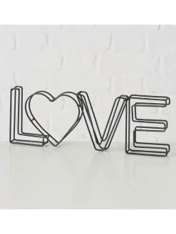 Boltze Dekofiguren & -Objekte<Dekoaufsteller "Love" in Schwarz - (H)10,5 cm