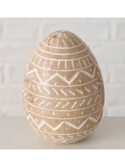 Boltze Dekofiguren & -Objekte<Dekoaufsteller "Telur" in Beige - (H)10 x Ø 7 cm