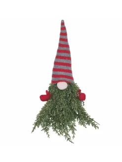 Villa d´Este Dekofiguren & -Objekte<Dekofigur ''Christmas Gnome'' in Grün/ Rot - (L)38 cm
