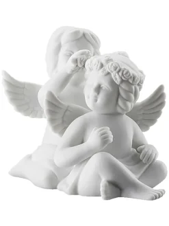 Rosenthal Dekofiguren & -Objekte<Dekofigur "Engelpaar mit Blumenkranz" in Weiß - (B)5,5 x (H)6,5 x (T)5 cm