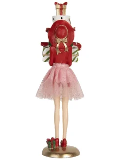 Clayre & Eef Dekofiguren & -Objekte<Dekofigur "Frau" in Rot/ Rosa - (H)36 cm