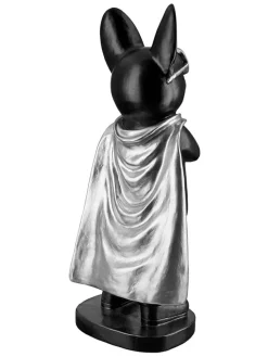 GILDE Dekofiguren & -Objekte<Dekofigur "Hero Dog" in Schwarz/ Silber - (B)13 x (H)32,5 x (T)10 cm