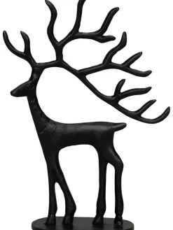 POSIWIO Wohndekoration<Dekofigur "Hirsch" in Schwarz - (B)22 x (H)31 x (T)8 cm