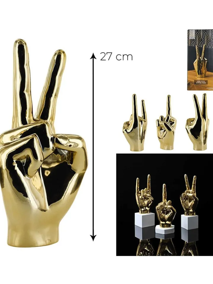 Rétro Chic Dekofiguren & -Objekte<Dekofigur in Gold - (H)27 cm (Überraschungsprodukt)