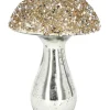 Bizzotto Dekofiguren & -Objekte<Dekofigur "Mushroom" in Silber/ Gold - (H)19 cm
