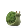 MARELIDA Gartendekoration<Dekofigur Schnecke Brokkoli Gartendeko für Beet Garten H: 11cm in grün