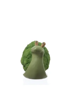 MARELIDA Gartendekoration<Dekofigur Schnecke Brokkoli Gartendeko für Beet Garten H: 11cm in grün