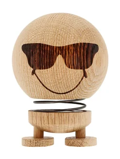 Hoptimist Dekofiguren & -Objekte<Dekofigur "Smiley Cool M" in Eiche - (B)7,5 x (H)10 x (T)7,5 cm