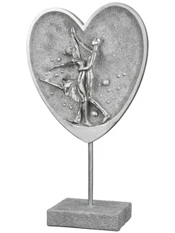 GILDE Dekofiguren & -Objekte<Dekofigur "tanzendes Paar" in Silber - (B)17 x (H)30 cm