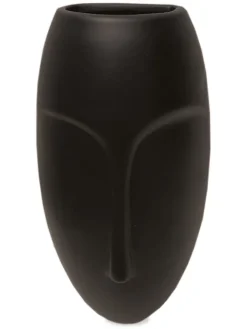 Deco Lorrie Dekofiguren & -Objekte<Dekofigur "Visage" in Schwarz - (B)11 x (H)21,5 x (T)7 cm