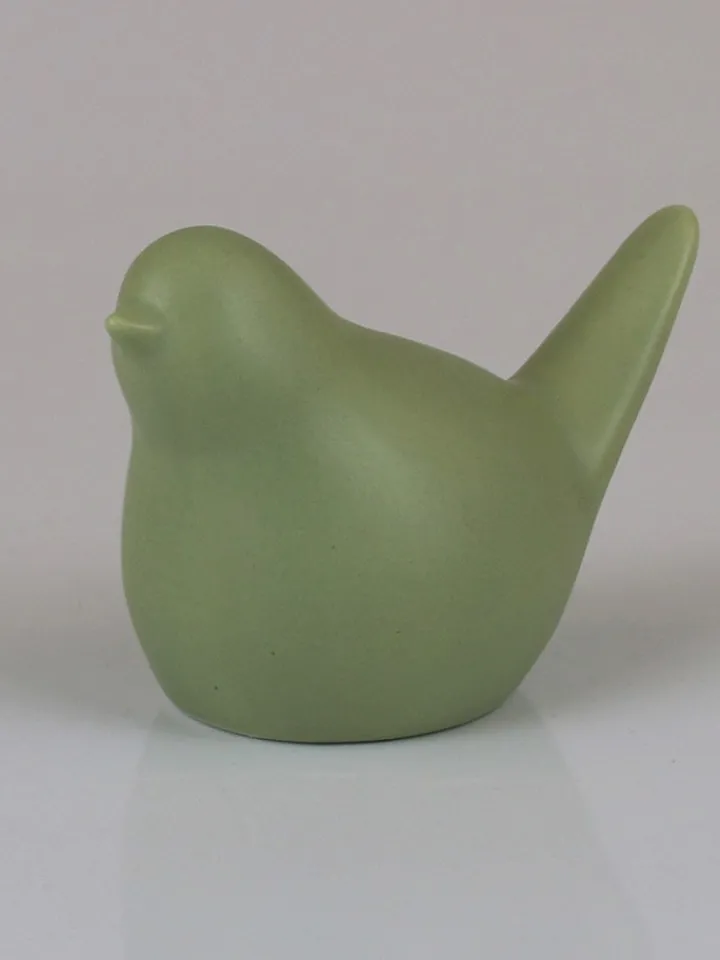AM Design Dekofiguren & -Objekte<Dekofigur "Vogel" in Khaki - (B)12 x (H)9 cm