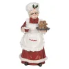 Clayre & Eef Dekofiguren & -Objekte<Dekofigur "Weihnachtsfrau" in Rot/ Weiß - (B)15 x (H)30 cm