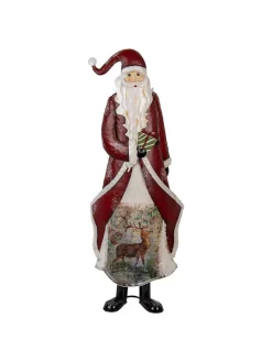 Clayre & Eef Dekofiguren & -Objekte<Dekofigur "Weihnachtsmann" in Rot - (B)33 x (H)85 x (T)16 cm