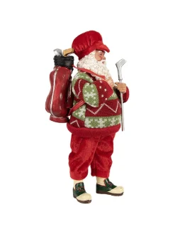 Clayre & Eef Dekofiguren & -Objekte<Dekofigur "Weihnachtsmann" in Rot - (H)28 cm