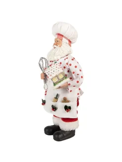 Clayre & Eef Dekofiguren & -Objekte<Dekofigur "Weihnachtsmann" in Weiß/ Rot - (B)15 x (H)28 cm