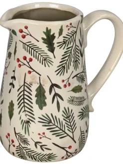 POSIWIO Dekofiguren & -Objekte<Dekokrug in Beige/ Grün - (H)18,5 cm