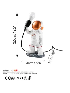 ABERTO DESIGN Lichterketten & Dekobeleuchtung|Lichterketten & Deko-Leuchten<Dekoleuchte "Astronaut" in Weiß - (H)32