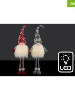 SiL Interiors Lichterketten & Deko-Leuchten<Dekoleuchte "Santa" in Rot/ Grau - (H)85 cm (Überraschungsprodukt)