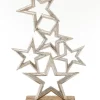 SiL Interiors Dekofiguren & -Objekte<Dekoobjekt ''Stars'' in Hellbraun/ Silber - (B)19 x (H)31 x (T)7 cm