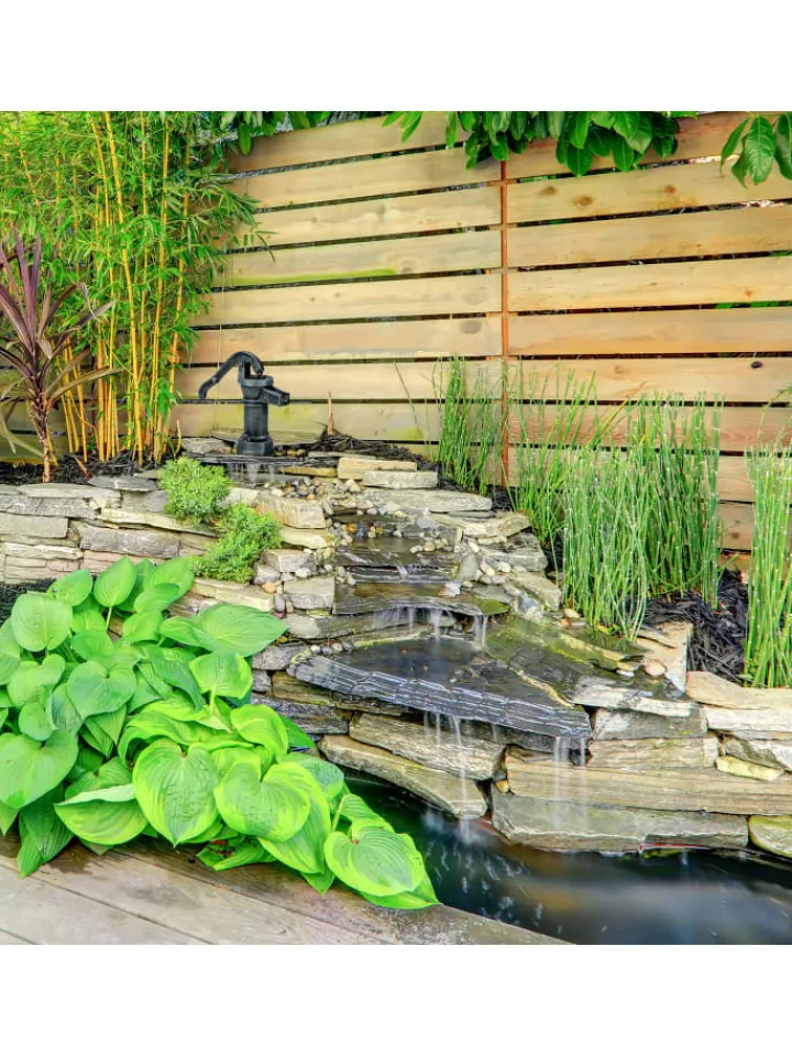 relaxdays Gartendekoration<Deko-Pumpe in Graugrün