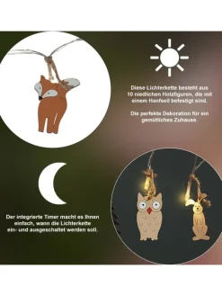 STAR Trading Lichterketten & Dekobeleuchtung<Dekorative Lichterkette mit Tiermotiven 'Forest Friends', Batterie, Ho