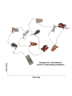 STAR Trading Lichterketten & Dekobeleuchtung<Dekorative Lichterkette mit Tiermotiven 'Forest Friends', Batterie, Ho