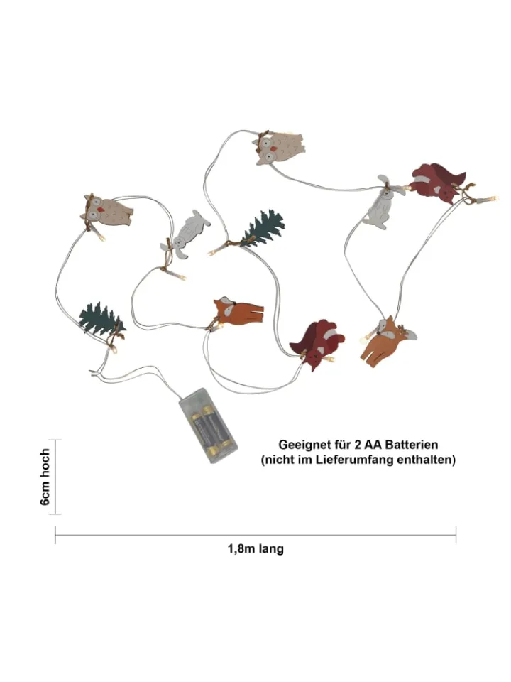 STAR Trading Lichterketten & Dekobeleuchtung<Dekorative Lichterkette mit Tiermotiven 'Forest Friends', Batterie, Ho