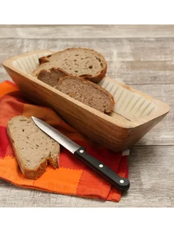 MARELIDA Dekoschalen<Dekoschale aus Mangoholz in natur/weiß - L: 30m