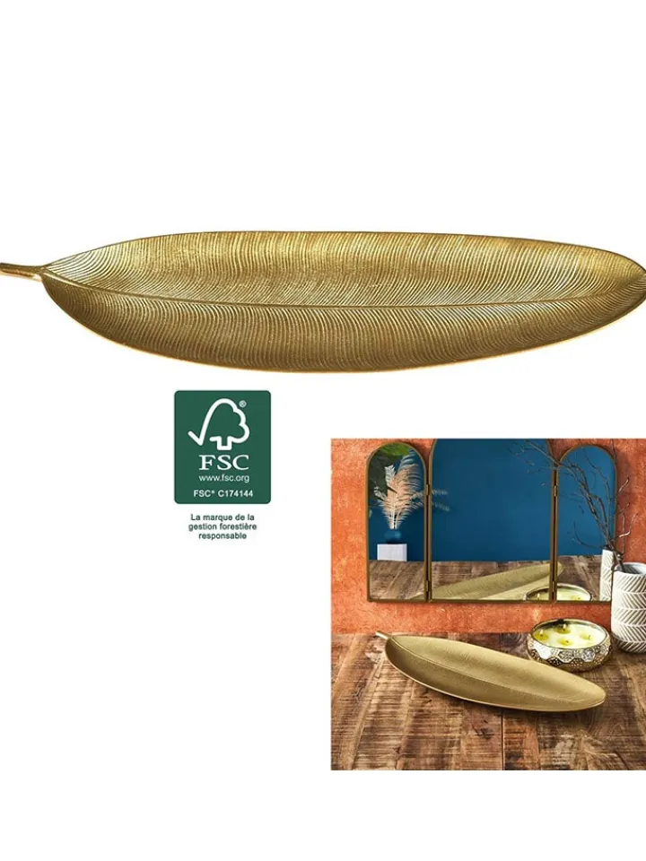 Ethnical Life Dekoschalen<Dekoschale in Gold - (L)59,5 x (B)22 cm