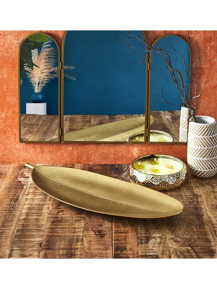 Ethnical Life Dekoschalen<Dekoschale in Gold - (L)59,5 x (B)22 cm