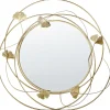 Beliani Spiegel<Dekospiegel ANGLET in Gold - (W) 46 x (H) 49 x (L) 2 cm