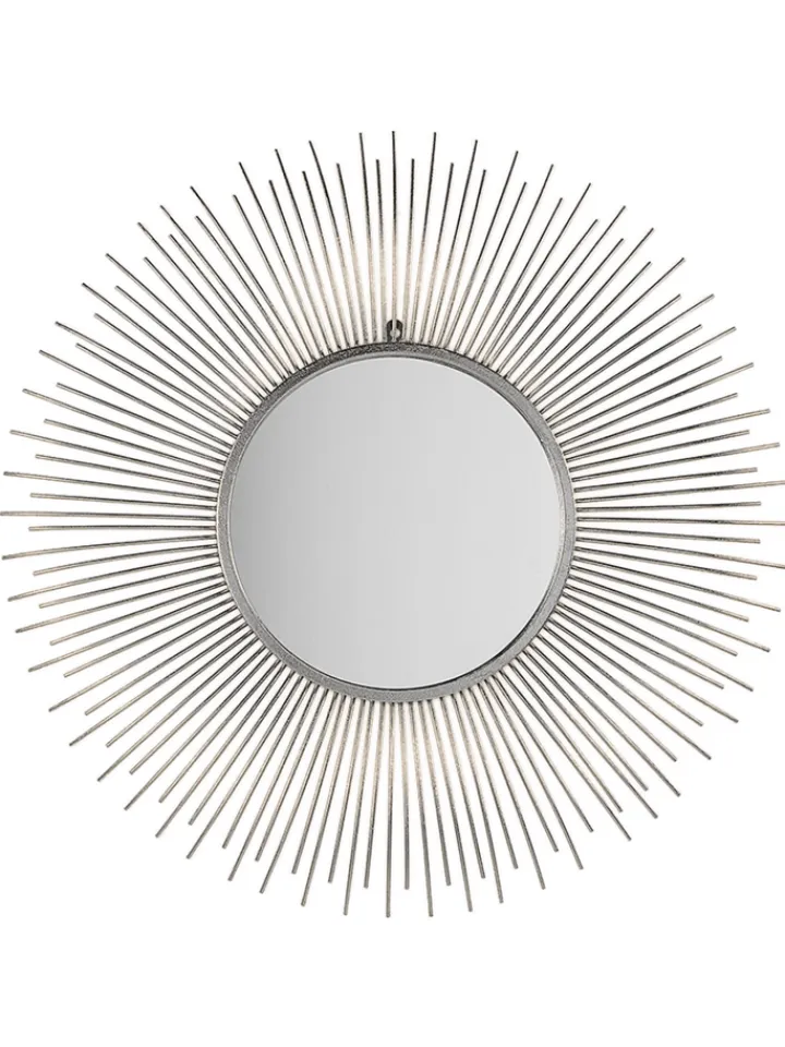 Beliani Spiegel<Dekospiegel CILLY in Silber - (W) 80 x (H) 80 x (L) 3 cm