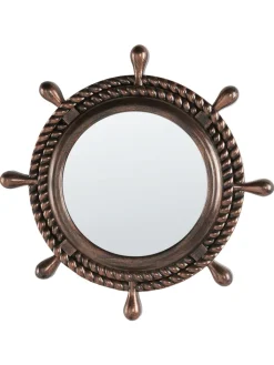 Beliani Spiegel<Dekospiegel GORMAZ in Braun - (W) 46 x (H) 46 x (L) 6 cm