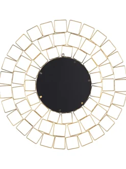 Beliani Spiegel<Dekospiegel LABRIT in Gold - (W) 90 x (H) 90 x (L) 3 cm