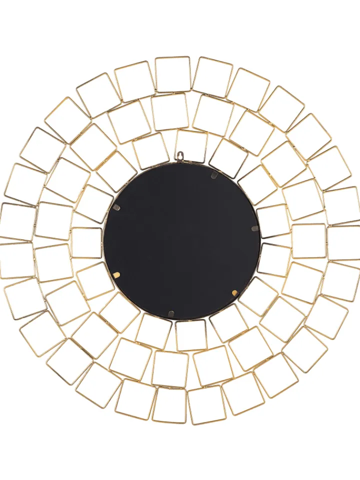 Beliani Spiegel<Dekospiegel LABRIT in Gold - (W) 90 x (H) 90 x (L) 3 cm