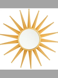 Beliani Spiegel<Dekospiegel PERELLI in Gold - (W) 60 x (H) 60 x (L) 3 cm