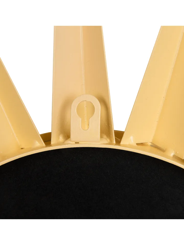 Beliani Spiegel<Dekospiegel PERELLI in Gold - (W) 60 x (H) 60 x (L) 3 cm