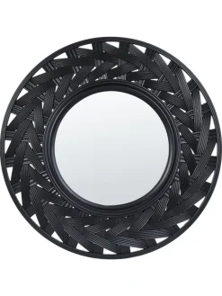 Beliani Spiegel<Dekospiegel TIERGA in Schwarz - (W) 60 x (H) 60 x (L) 6 cm