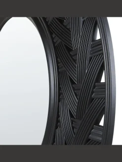 Beliani Spiegel<Dekospiegel TIERGA in Schwarz - (W) 60 x (H) 60 x (L) 6 cm