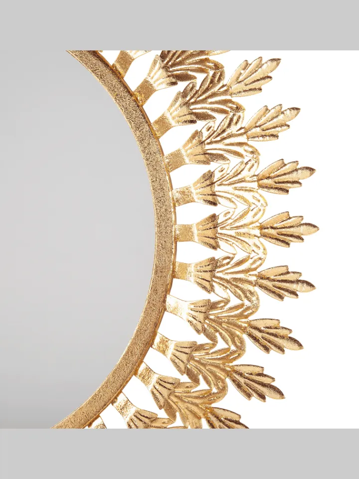 Beliani Spiegel<Dekospiegel VOREY in Gold - (W) 60 x (H) 60 x (L) 4 cm
