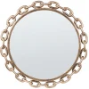 Beliani Spiegel<Dekospiegel YEBRA in Gold - (W) 46 x (H) 46 x (L) 4 cm